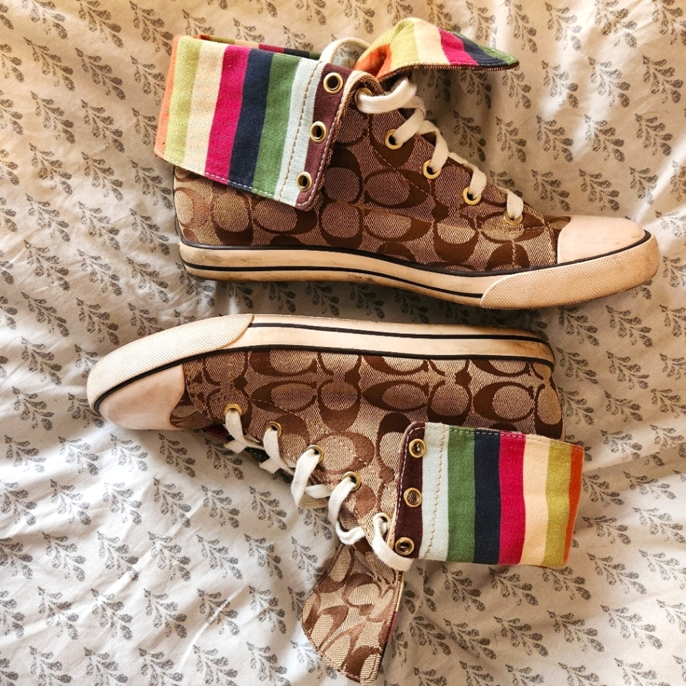 Coach Converses Chuck Taylors high top or foldable
